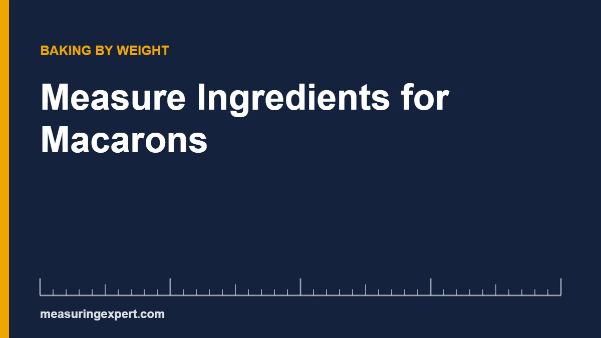 Measure ingredients for macarons: 85 g almond flour, 100 g confectioners sugar, 75 g egg whites