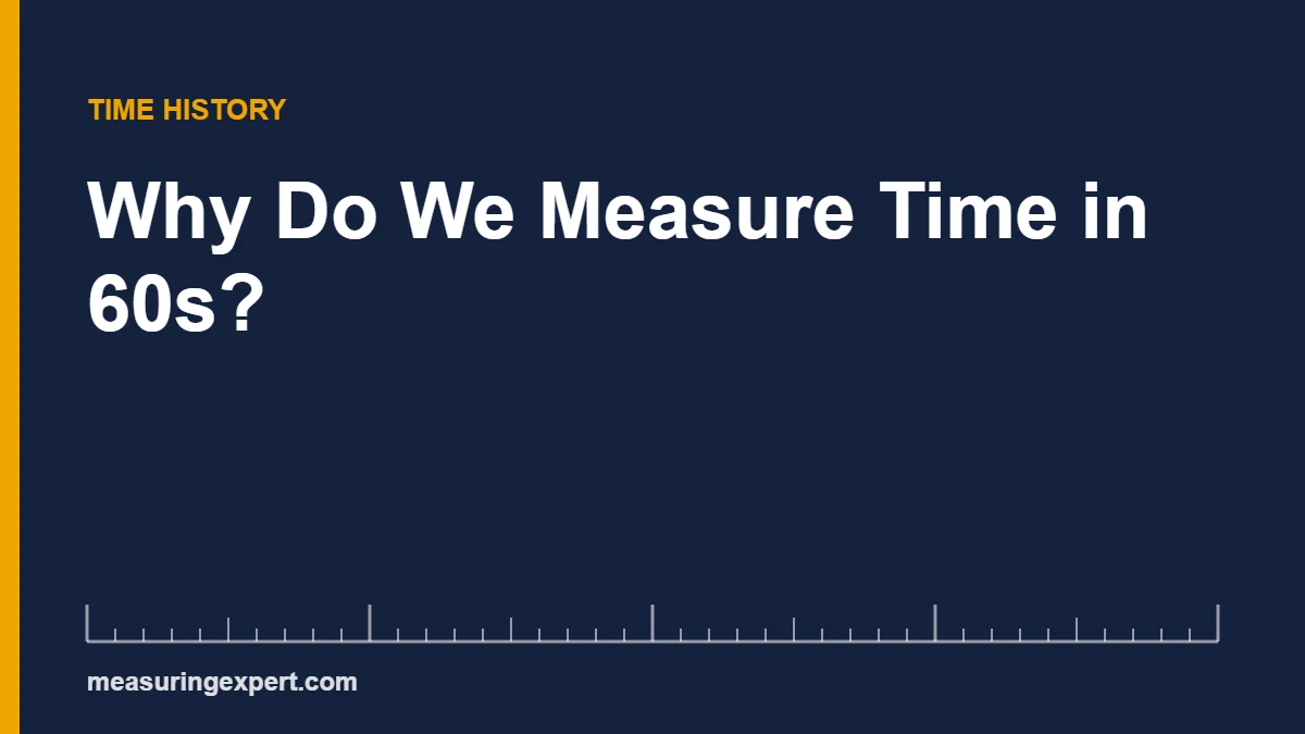 Why we measure time in 60s: 1 hour = 60 minutes = 3,600 seconds