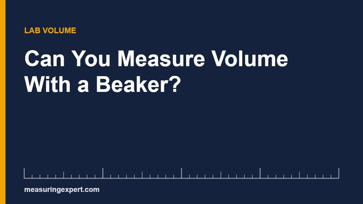 Measuring volume with a beaker gives an estimate within about 5 percent