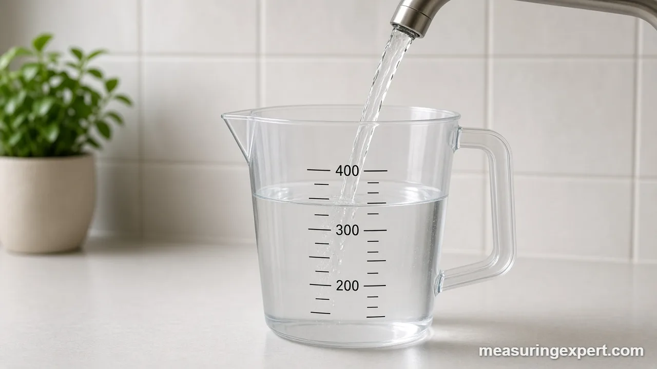 Measuring jug markings in US and metric