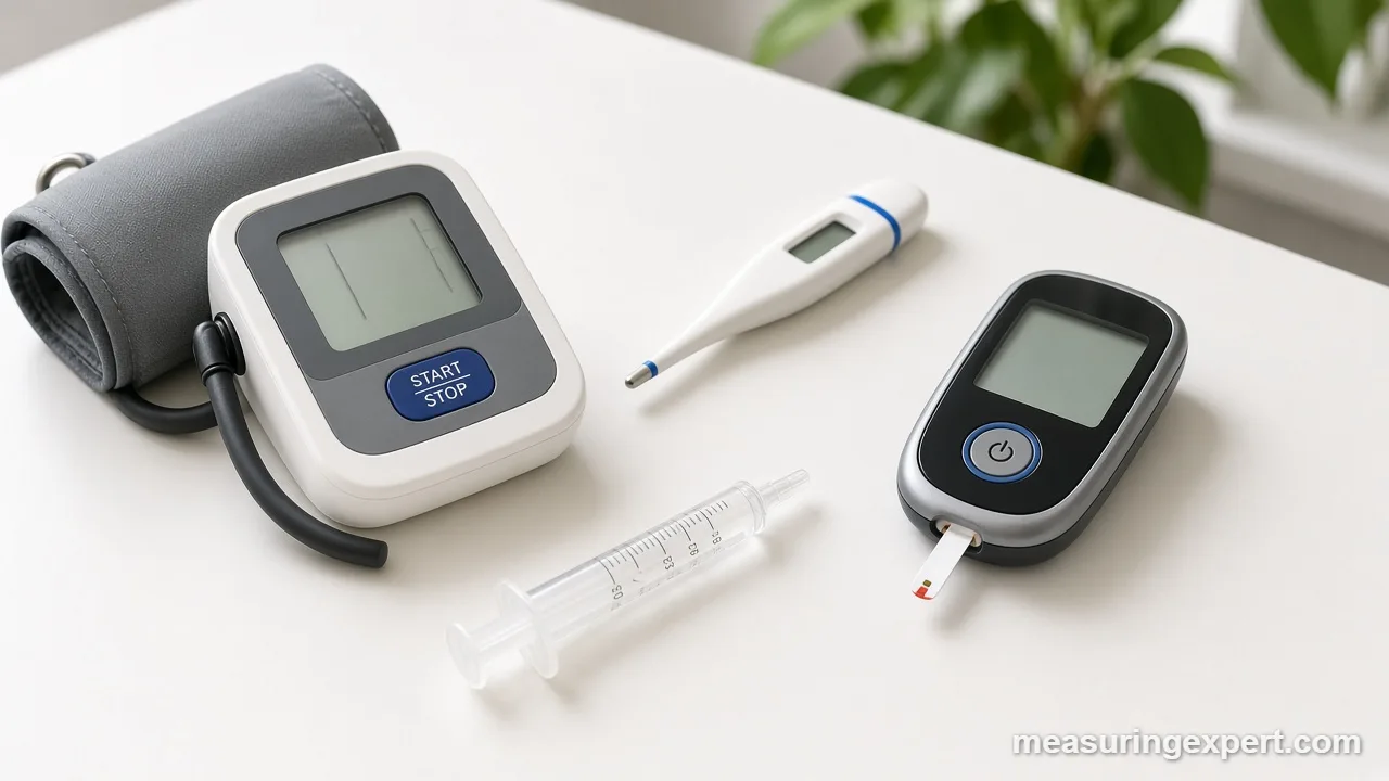 Blood pressure in mmHg on a home monitor