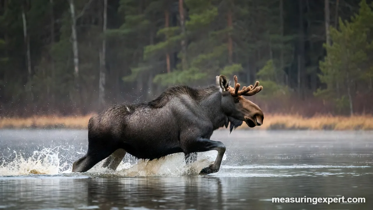 Moose at a fast trot, sprint vs trot moose run speeds