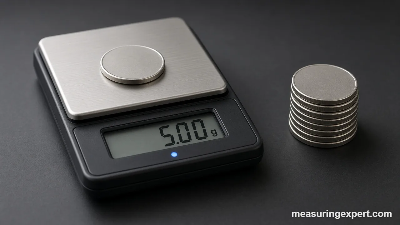 Checking a scale using nickel weight