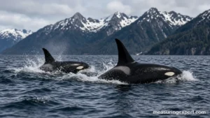 How fast orcas swim at the surface