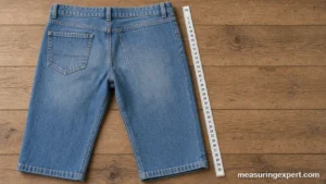Outseam measurement on a pair of jeans