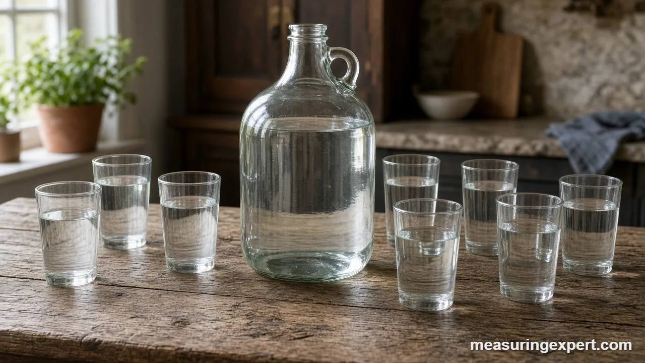 Measuring a gallon using a pint cup