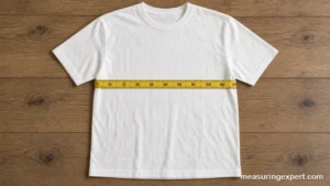 Pit to pit measurement across a flat shirt