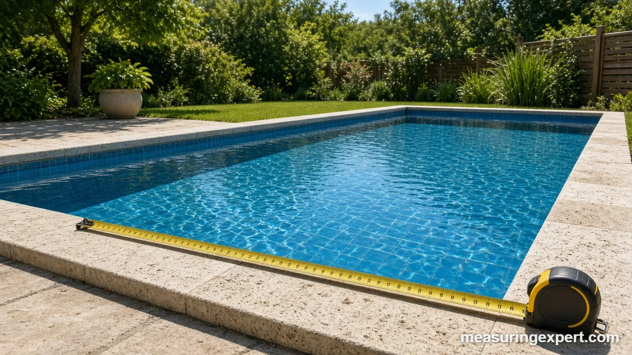 Measuring pool volume with a tape