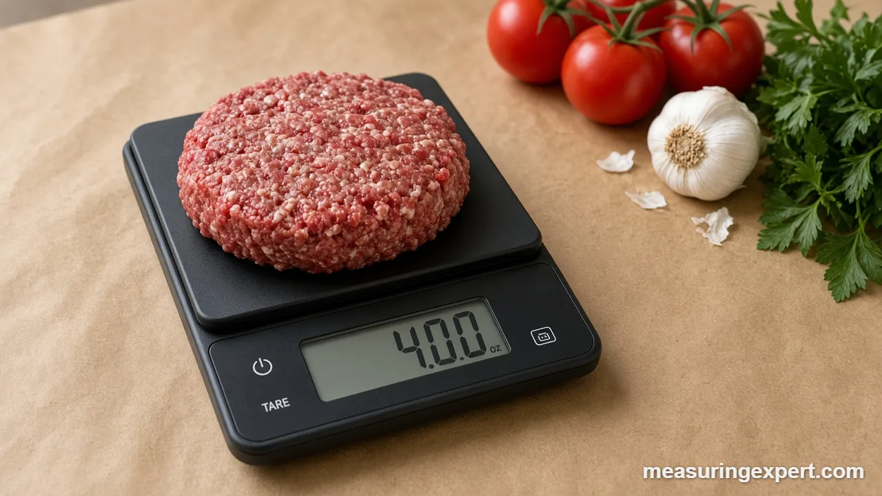 Quarter pound burger patty weight