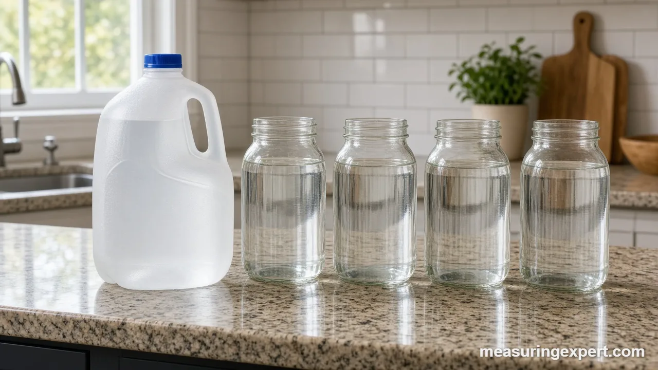 Measuring quarts in a gallon at home