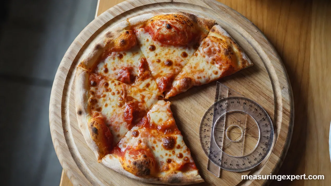 Everyday reflex angle example: the remaining part of a sliced pizza