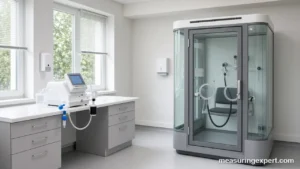 Residual volume tested in a pulmonary function lab