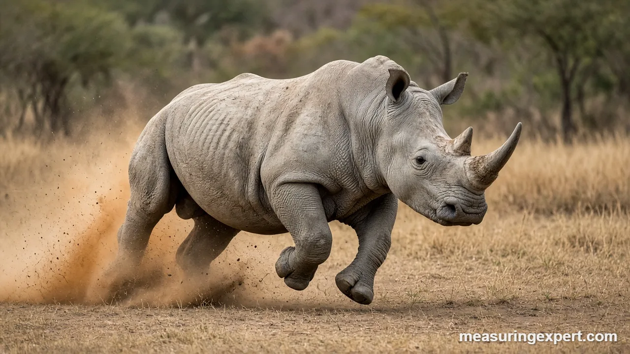 Rhino speed: sprint vs cruising pace