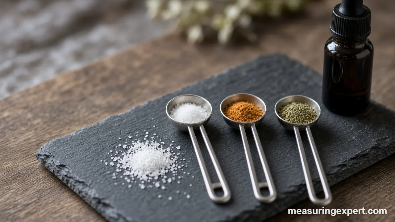 Measuring small quantities with mini spoons