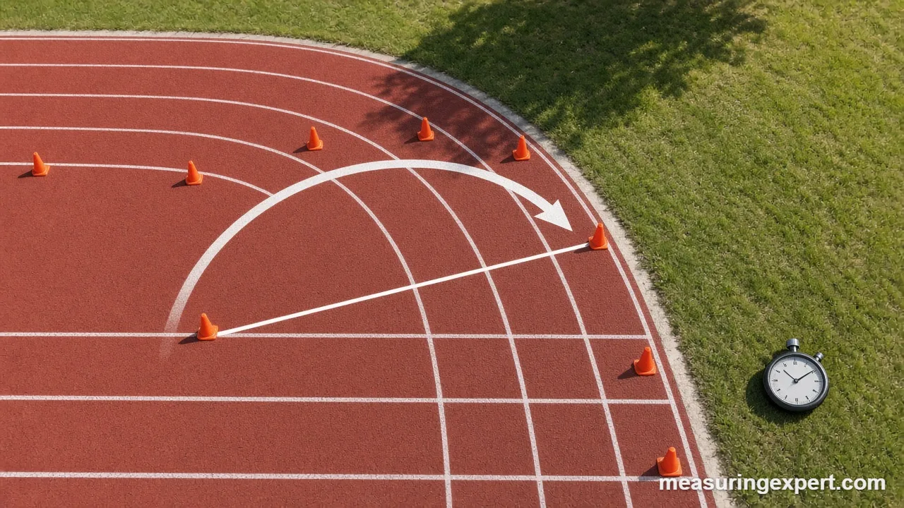 Speed and velocity on a running track