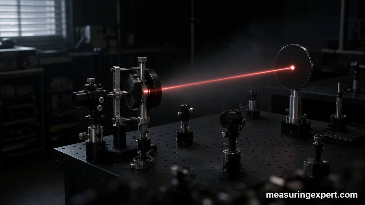 Speed of light measurement with a rotating mirror