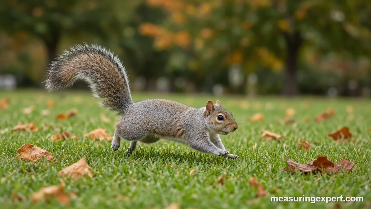 Squirrel speed compared with people