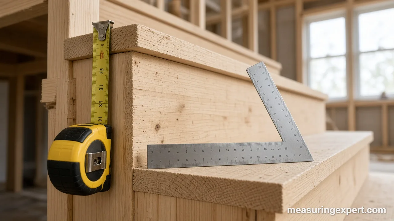 Measuring stair dimensions: rise and run