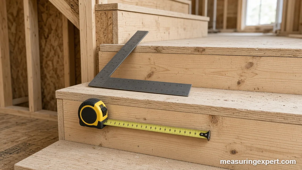 Calculating stair dimensions for a staircase