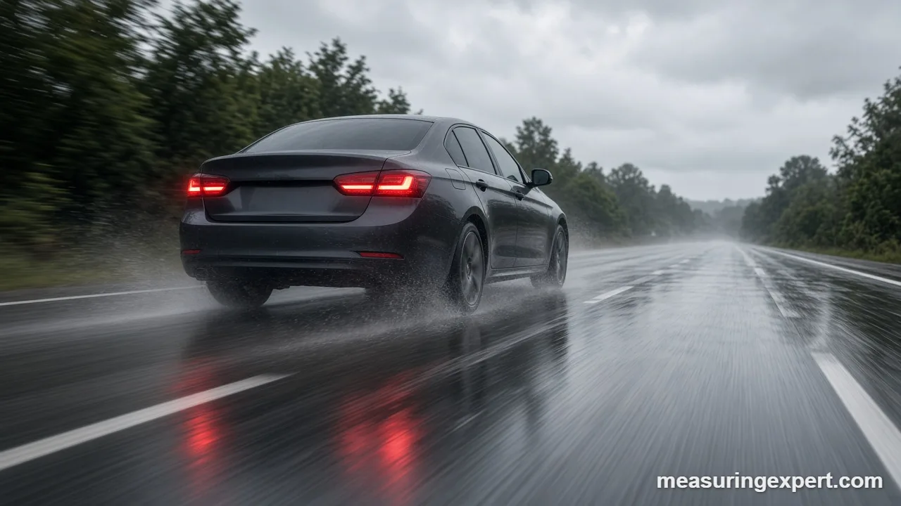 Total stopping time: reaction plus braking