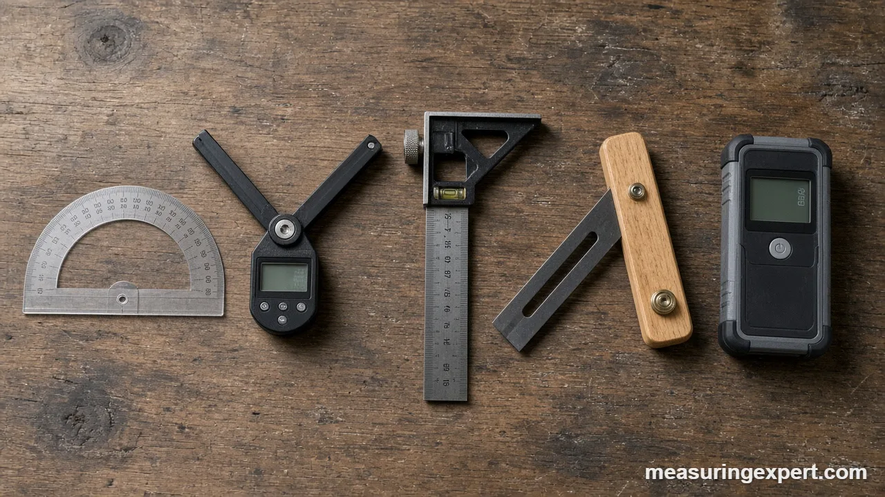 Digital angle gauges and angle finders
