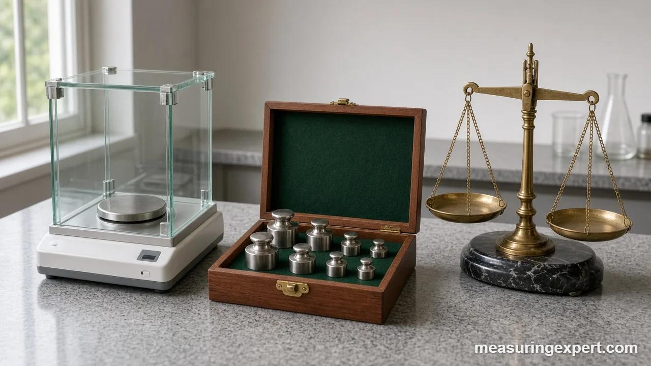Comparing tools used to measure mass in a lab