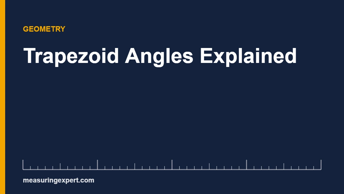 Trapezoid angles: the two angles along each leg add to 180 degrees