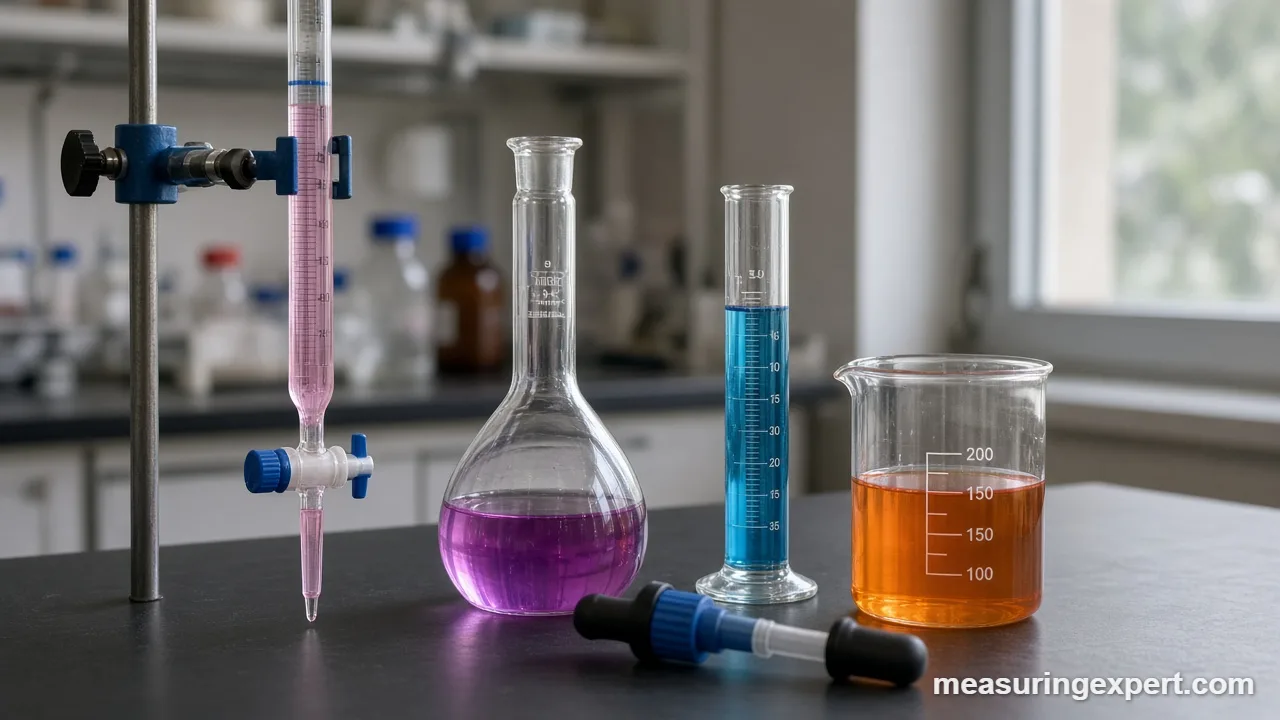Glassware for volume in chemistry ranked by accuracy