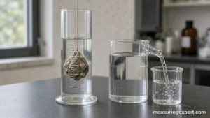 Volume of irregular object by water displacement