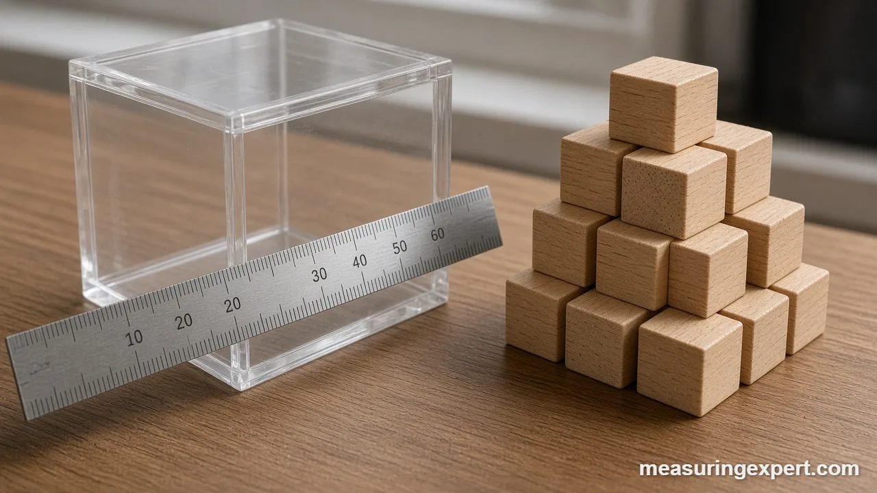 How to measure the volume of a cube step by step