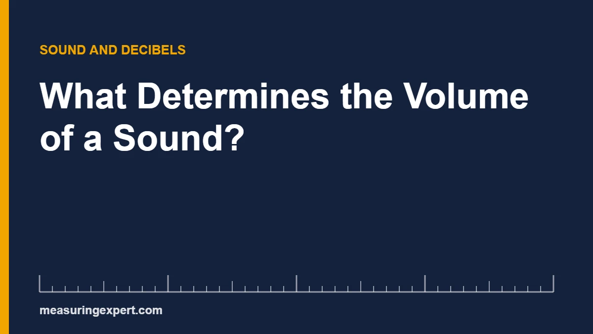 Chart showing how amplitude, decibels and distance set the volume of a sound