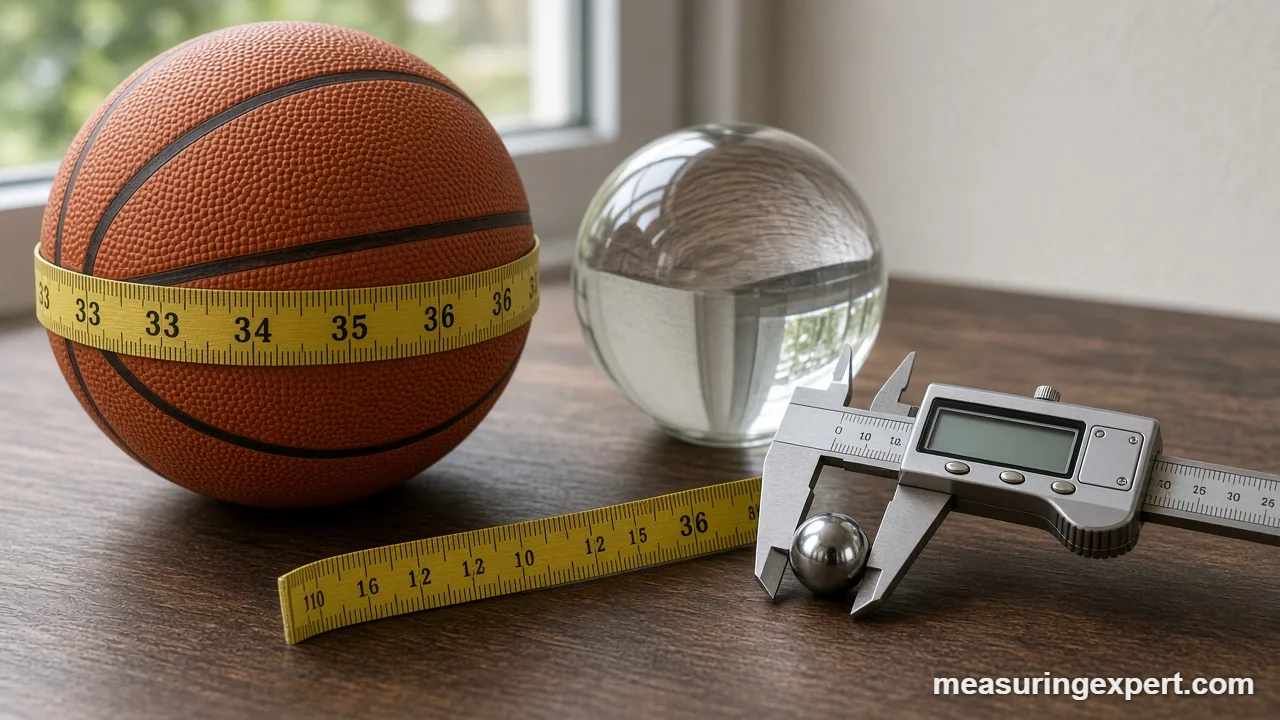Checking the volume of a sphere with water displacement