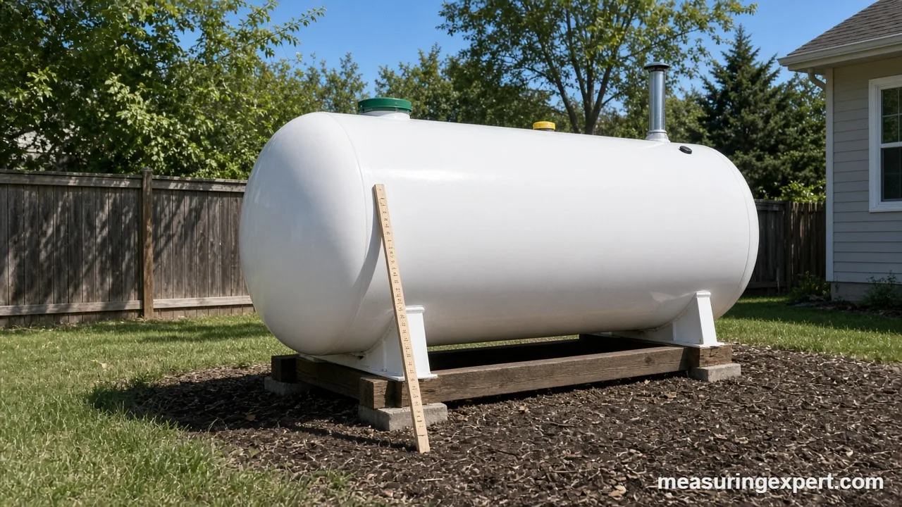 Volume of a tank lying on its side