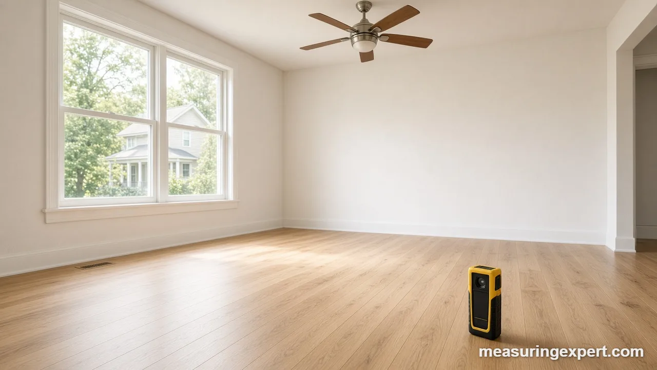 Volume of air in a room measured with a laser