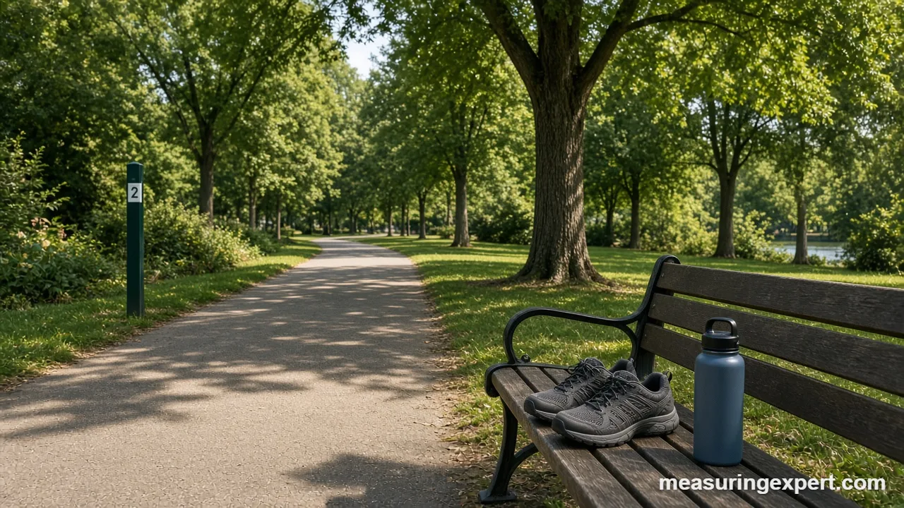 Walk 5 miles on a park trail