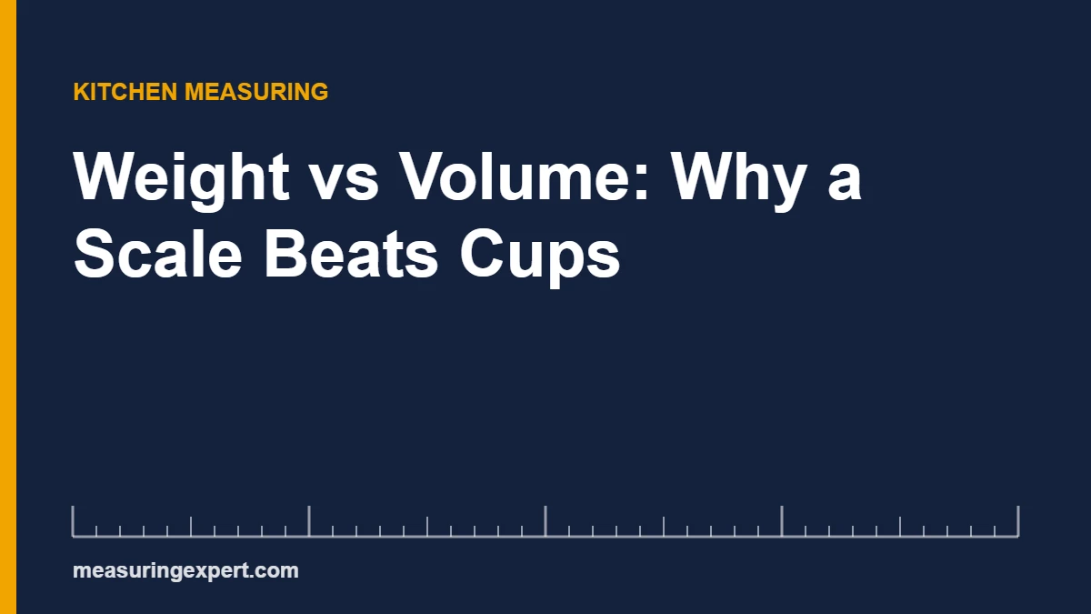 Weight vs volume chart showing one cup of flour weighs about 120 grams