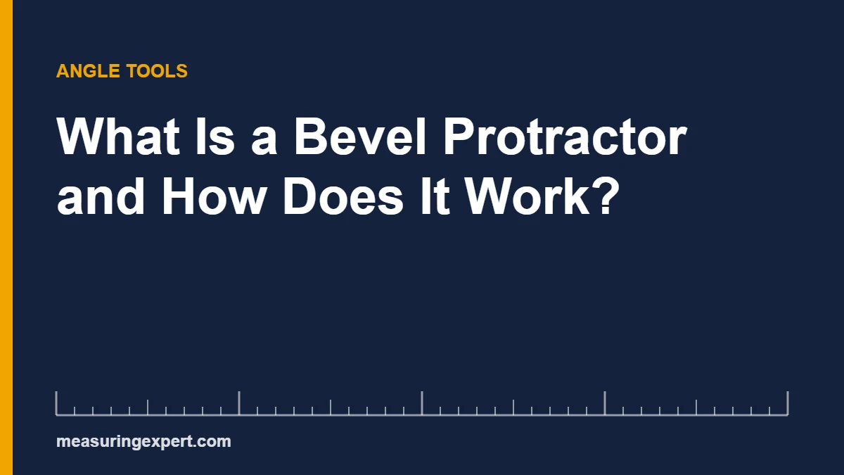 A bevel protractor reads angles to 5 minutes of arc using its vernier scale