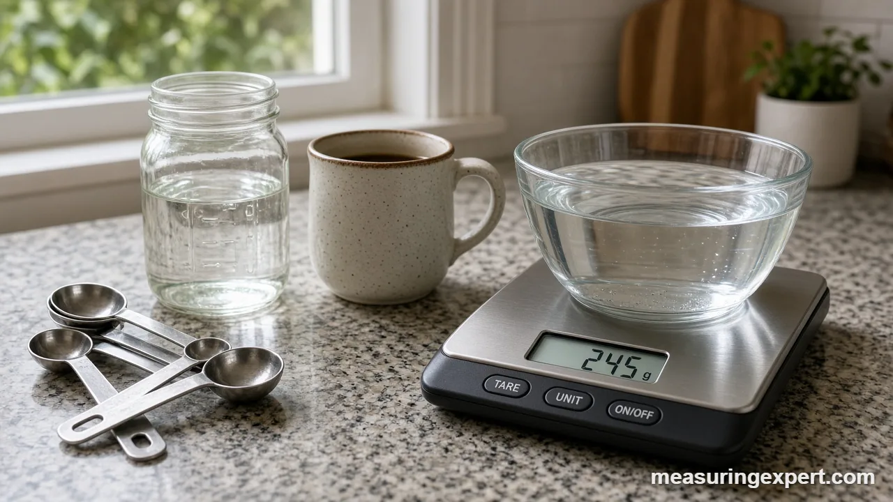 Measuring liquids without a measuring cup